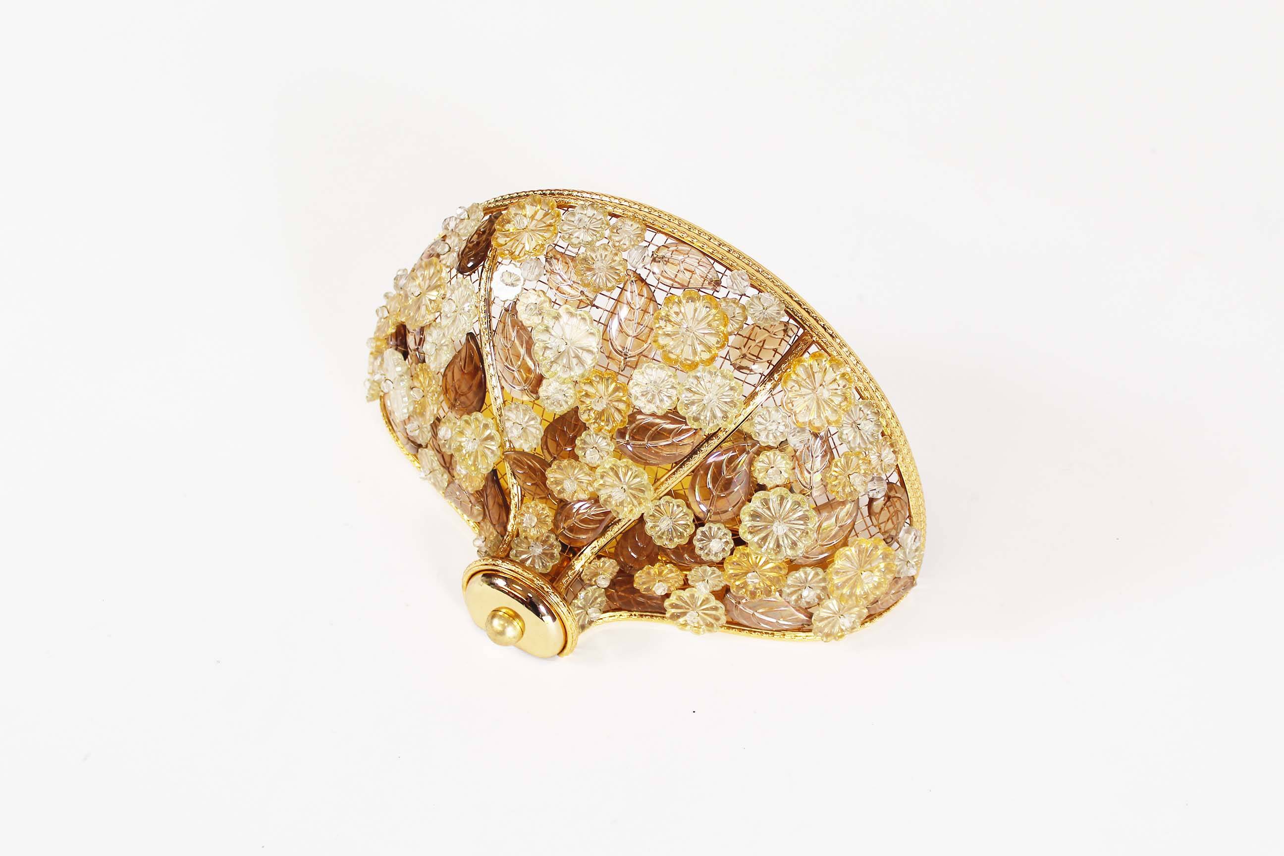 Incredible and rare crystal glass wall light light by Palwa, Germany 1960’s