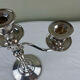 Silver metal chandelier with 3 lights