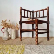 Vintage Corner Chair Brutalist Style