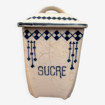 Pot à sucre époque art-deco céramique craquelée