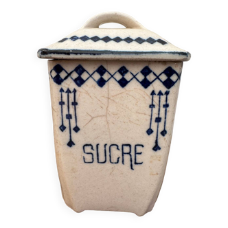 Pot à sucre époque art-deco céramique craquelée