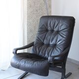 Siesta armchair Westnofa ingmar relling vintage black leather
