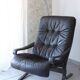 Siesta armchair Westnofa ingmar relling vintage black leather