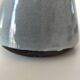 Glazed blue ceramic vase, Puisaye spirit, signed.