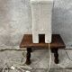 Anthropomorphic stone table lamp brutalised by Albert Tormos.