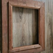 Old gilded wooden frame with beige / vintage Marie Louise
