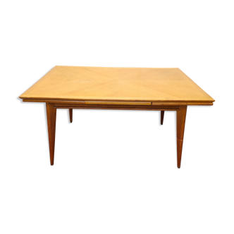 Dining table with oak compass legs