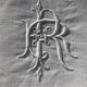 Pillowcase linen embroidered RR interlaced day scale