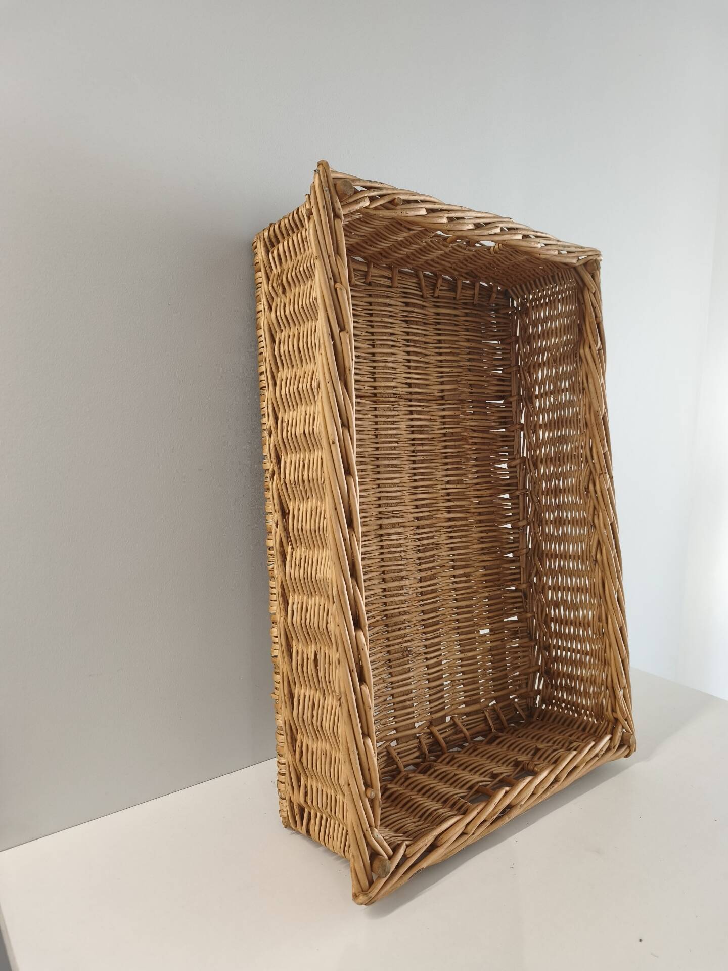 Vintage wicker serving tray