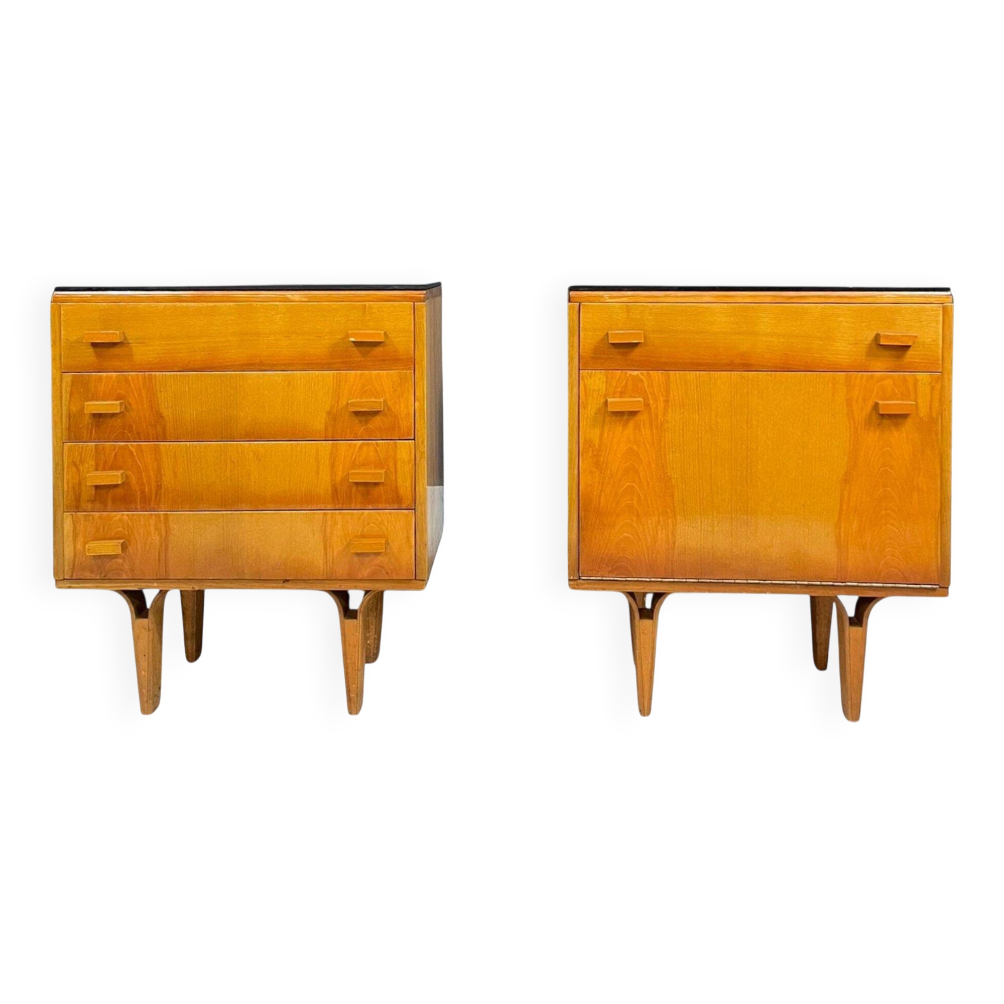 Tables de nuit vintage par Nový Domov, Tchécoslovaquie, 1970 - Set de 2