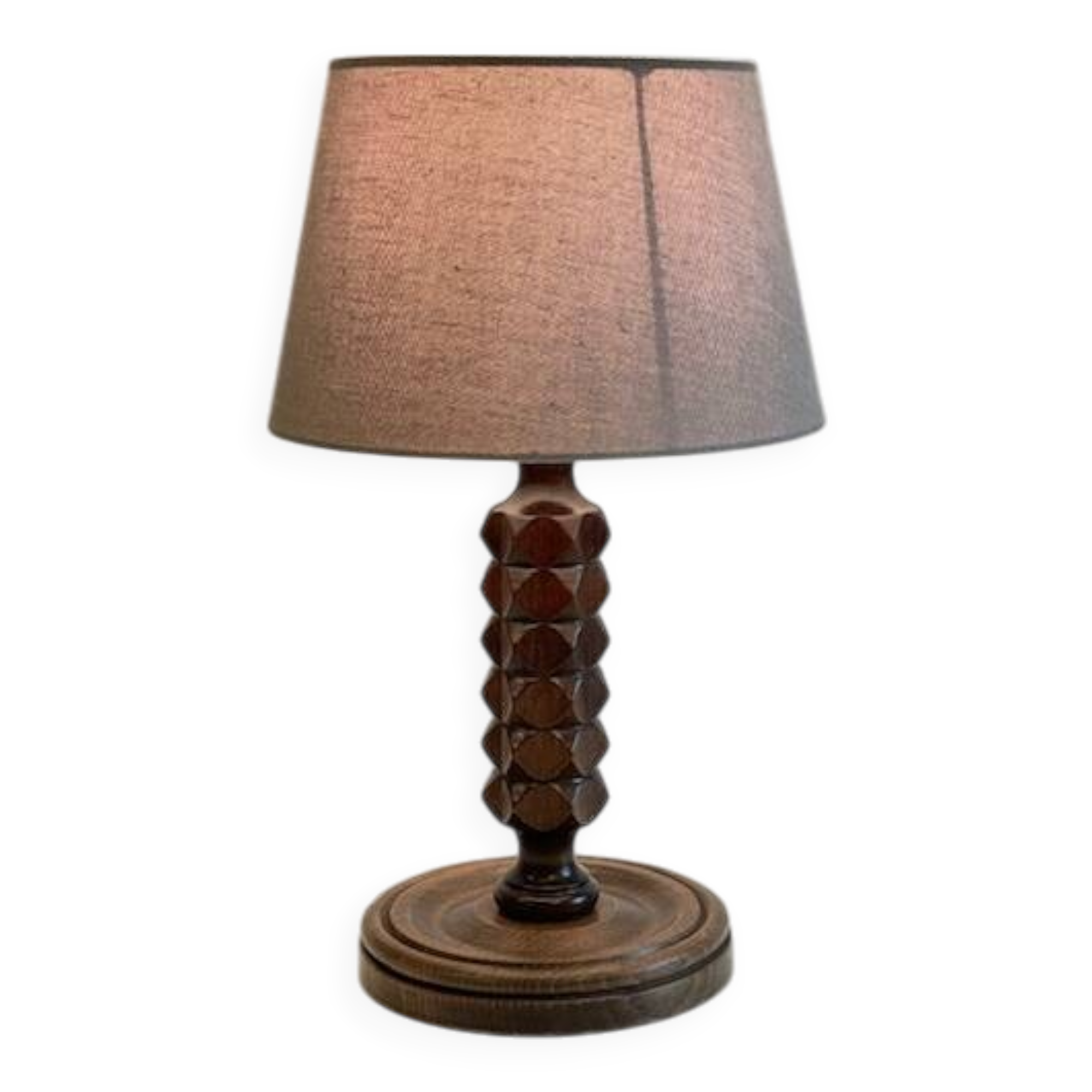 Lampe bois façon Charles Dudouyt