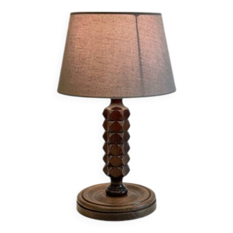 Charles Dudouyt style wooden lamp