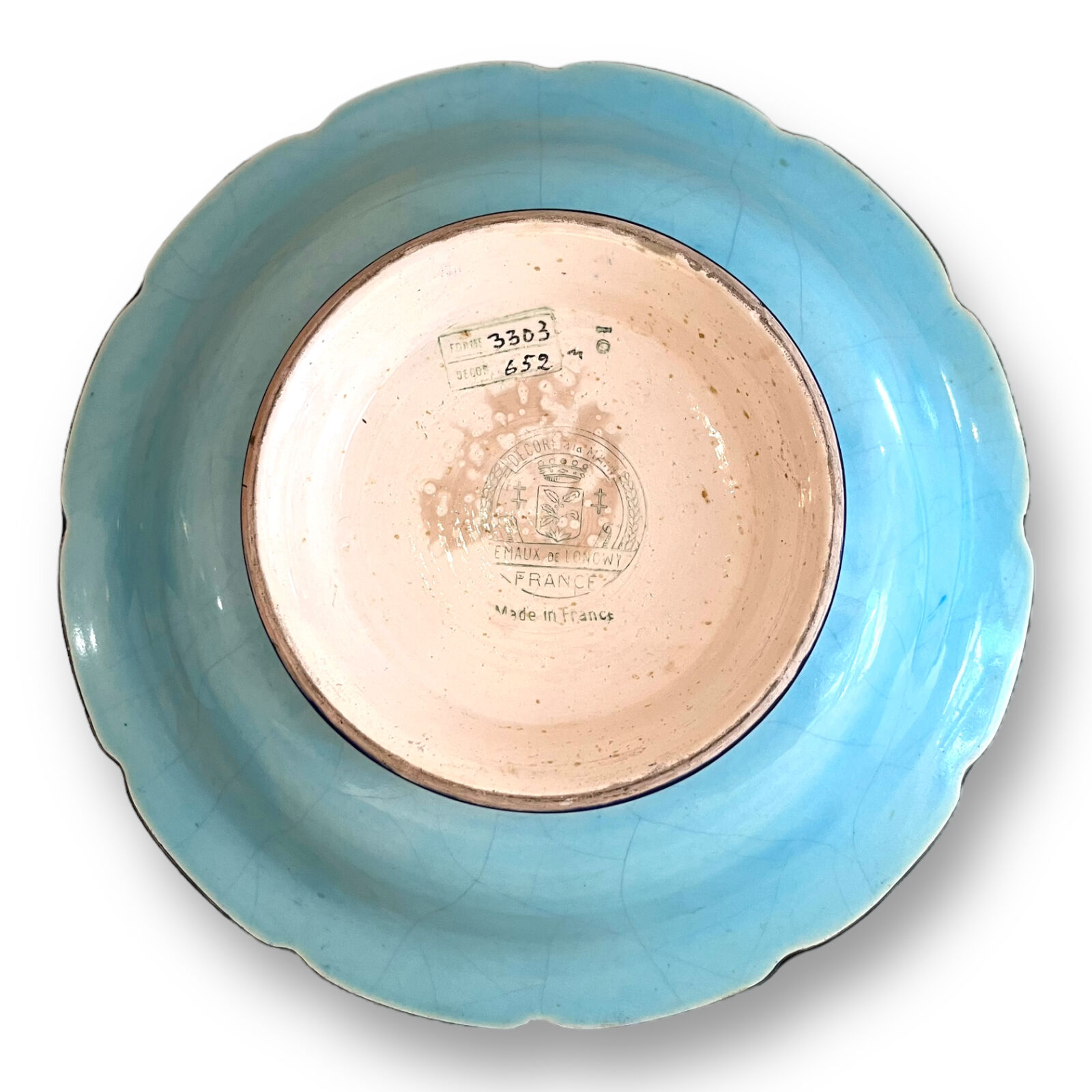 Flat enamels of longwy décor 652