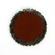 Beautiful small French mid-century wall mirror with an ornate brass frame