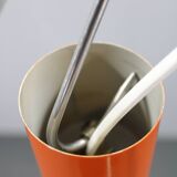 1970s Czechoslovak mid-century orange opaline glass pendant lamp