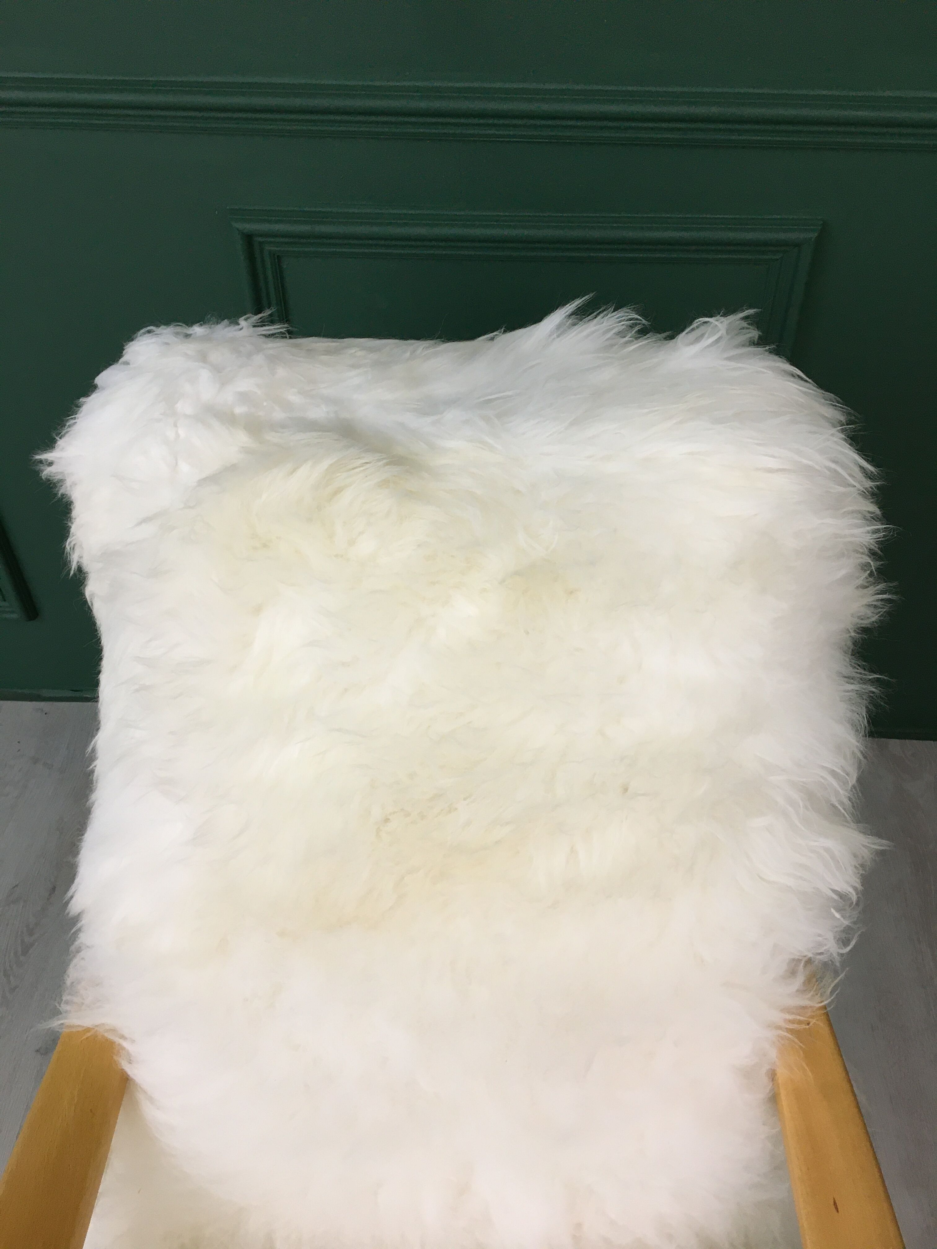 Vintage Sheepskin Fluffy Rocking Chair by Ton