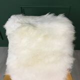 Vintage Sheepskin Fluffy Rocking Chair by Ton