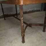 Table basse art populaire moderniste brutalist forme libre 1950 fer forgé
