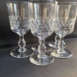 5 Blown and cut crystal water glasses – Art Nouveau