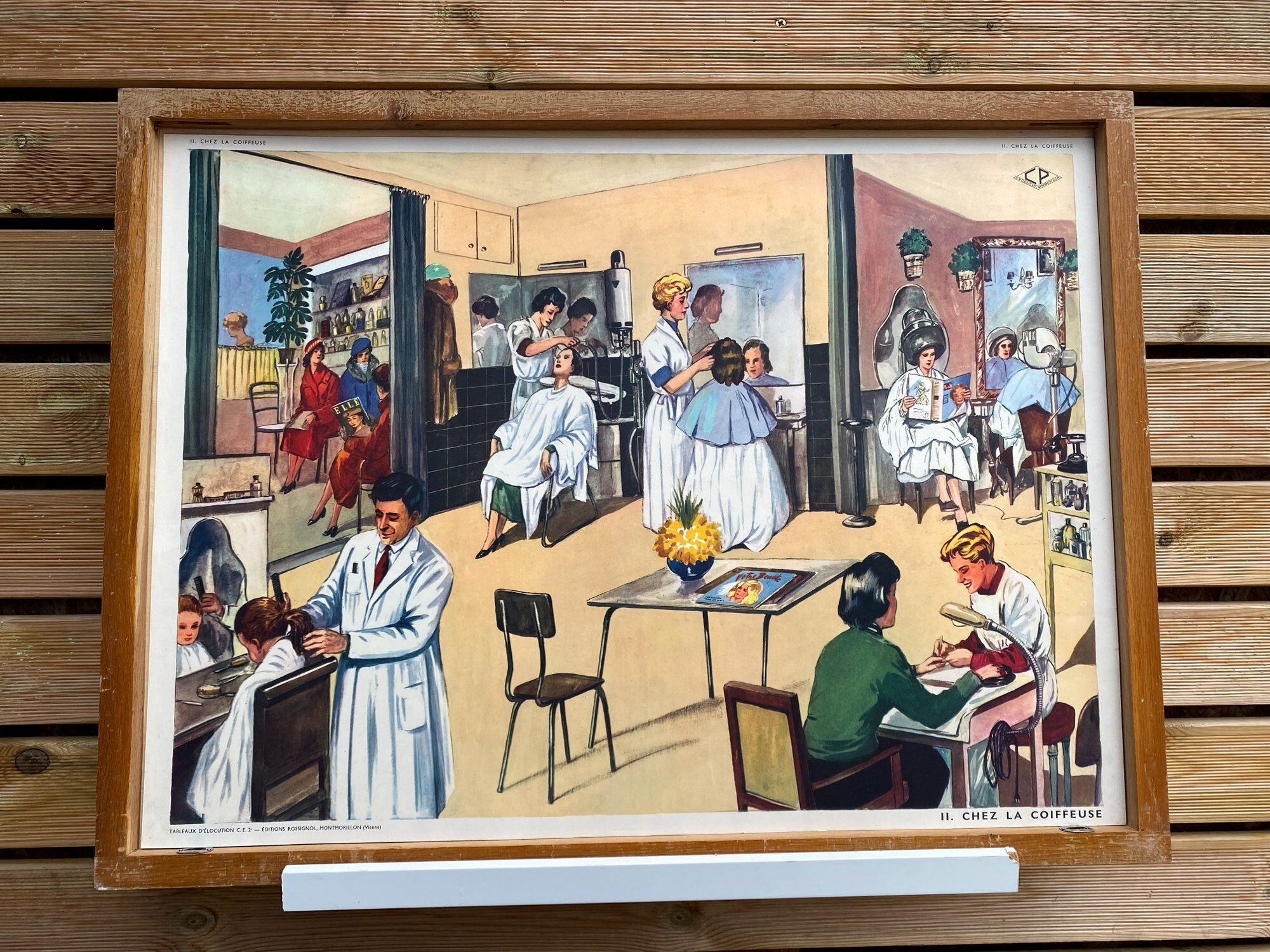 Poster scene of life - the pool - at the hairdresser - rossignol