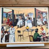 Poster scene of life - the pool - at the hairdresser - rossignol