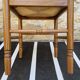 Set of 4 wooden chairs seated straw