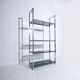 Vintage Italian freestanding shelf in chrome, 1970s
