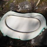Turquoise and purple tray evoking an oyster - Art Nouveau - late 19th