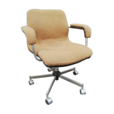 Vintage office chair yellow fabric