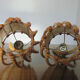 Pair of sconces Louis Sognot in rattan, bamboo 60s