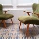 Paire de fauteuils WING Zig Zag cocktail vintage année 50 60