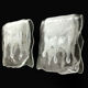 Pair of Murano Sil Lux wall sconces in alabaster glass and aluminum