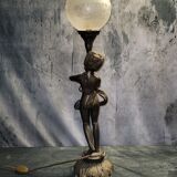 Lampe en Bronze électrifié figurant un rnfant XIXe
