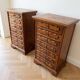 Set of 2 antique bedside tables.