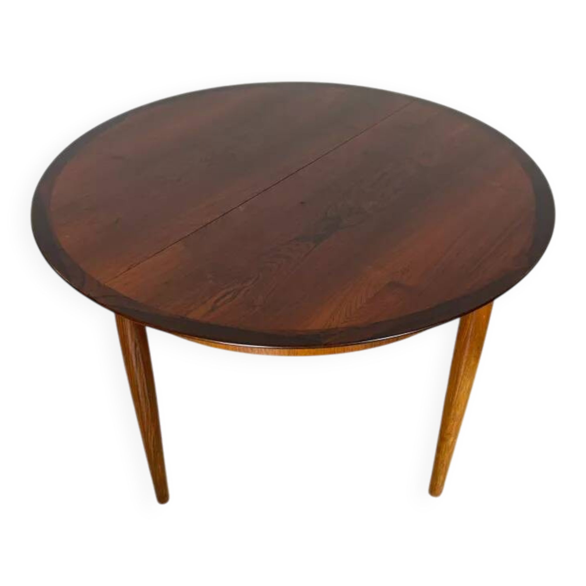 1960s Midcentury round rosewood dining table, Lübke