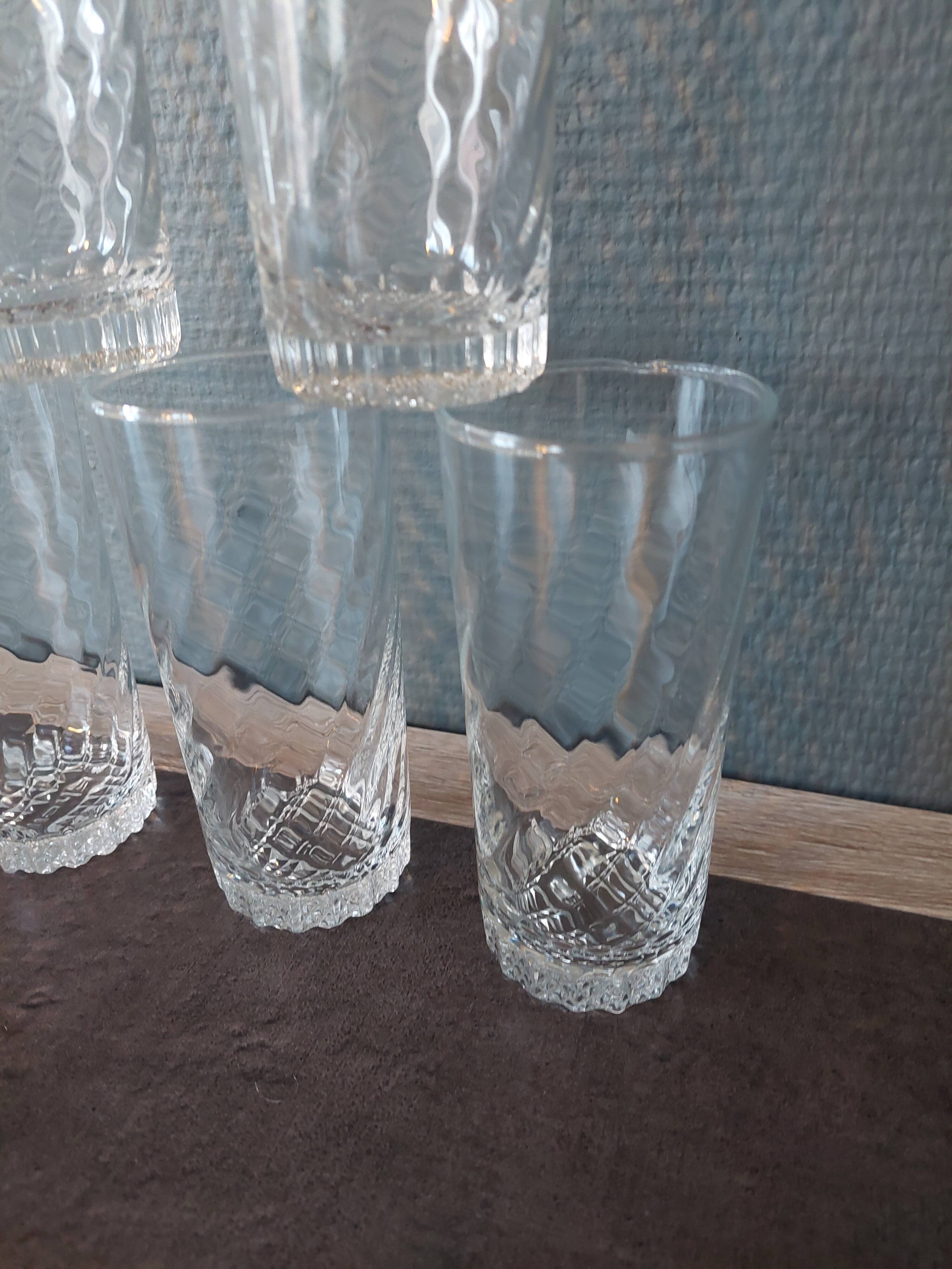 6 Vintage Shell glasses year 70