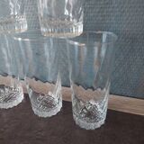 6 verres shell vintage année 70