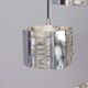 Vintage 1970s metal and crystal pendant lamp, kinkeldey design