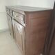 Large buffet in Regency style with carved shell in solid oak - 1900