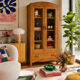 Armoire parisienne vitres biseautées chêne blond art déco 1930