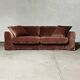 New AMPM terracotta velvet convertible sofa