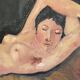 Oil on canvas, naked sleeping woman 1972