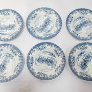 Série de 10 assiettes creuses vintage par Johnson Bros, made in England