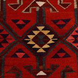 Burgundy & Red Vintage Runner Rug, 99x352Cm