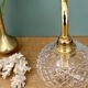 Applique coudée tulipe vintage en verre ciselé