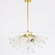 Emil Stejnar Lustre Blowball en Laiton et Cristal, Rupert Nikoll, Autriche, Années 1950