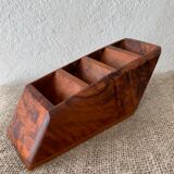 Walnut magnifying glass pencil pot