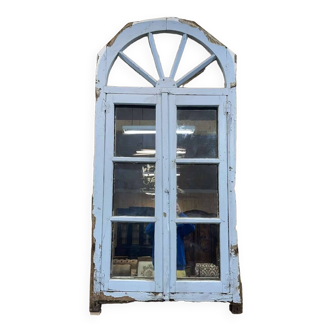 19th century mirror window in oak