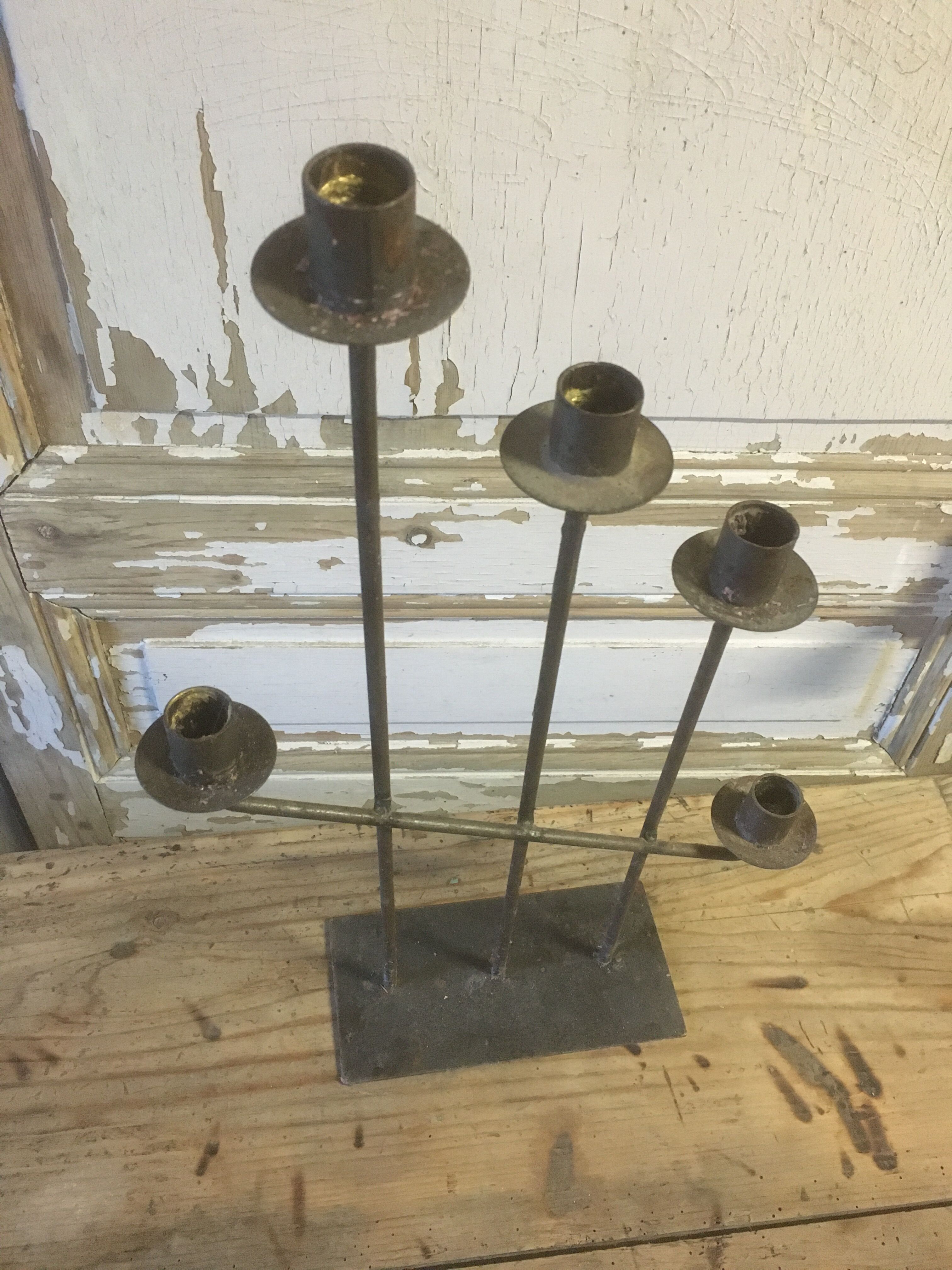 Wrought iron candlestick 5 branches