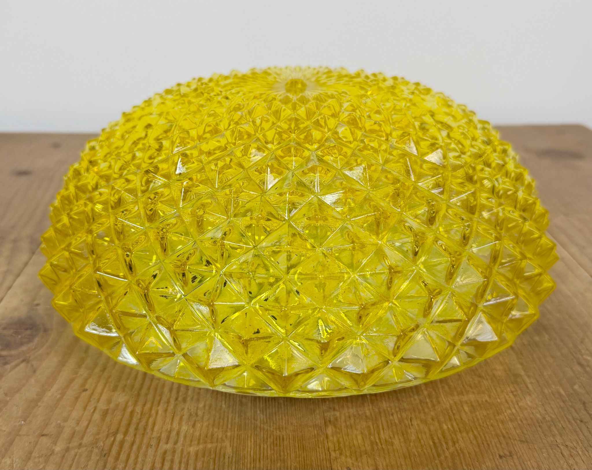 Vintage Glass Wall or Ceiling Light, 1970s
